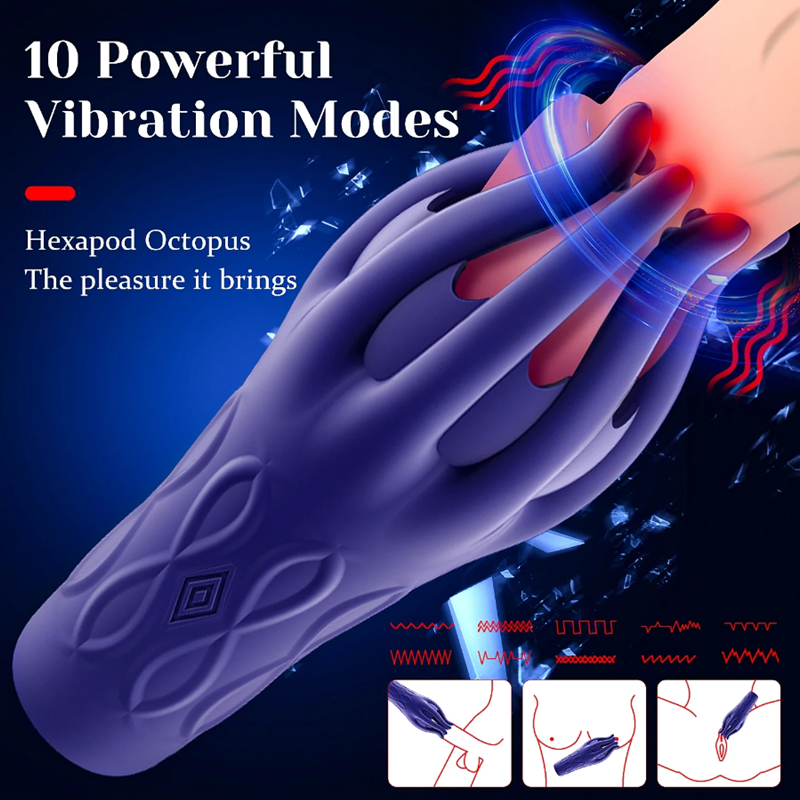 Vibration Squid Tentacle Glans Stimulator – Flexible Glans Vibrator & Trainer