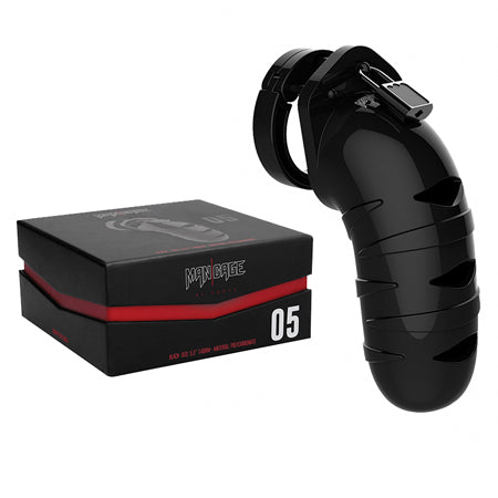 Shots ManCage Model 05 Adjustable 5.5 in. Chastity Cock Cage Black-0