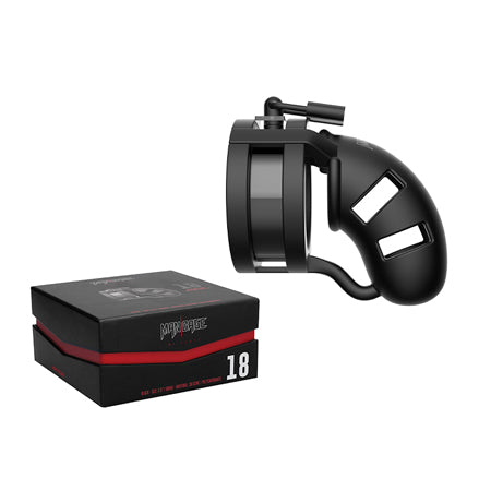 Shots ManCage Model 18 Adjustable 3.5 in. Silicone Ballsplitter Cock Cage Black-0