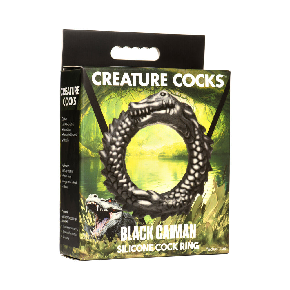 Creature Cocks Black Caiman Silicone Cock Ring-0