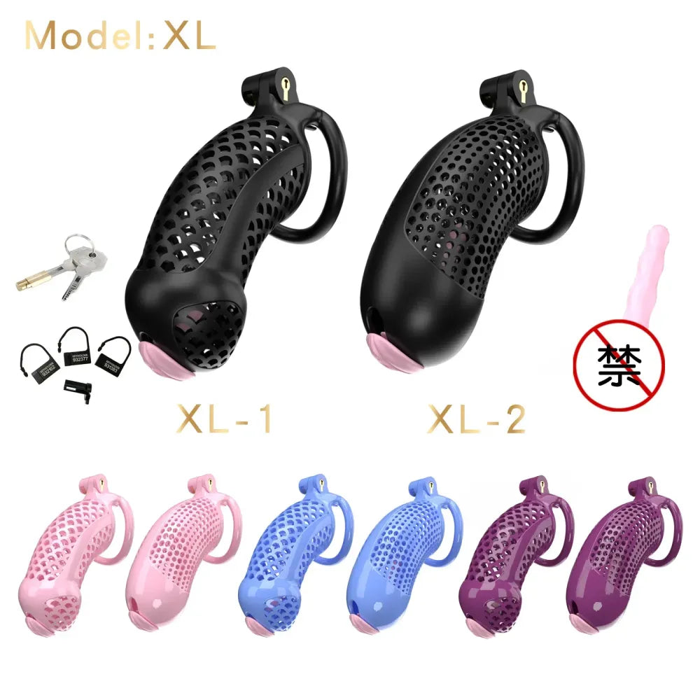 Large Male Chastity Cage Lightweight Plastic Cock Cage for Men for Bdsm