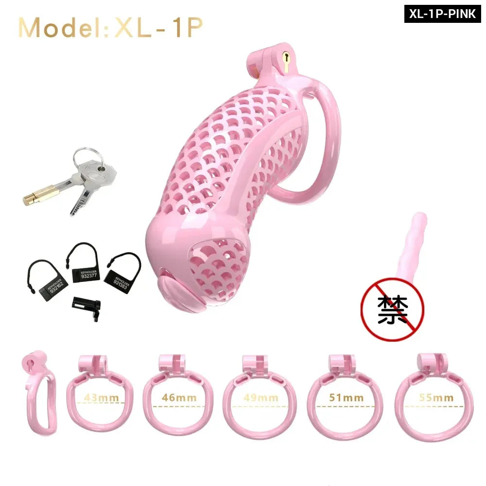 Large Male Chastity Cage Lightweight Plastic Cock Cage for Men for Bdsm