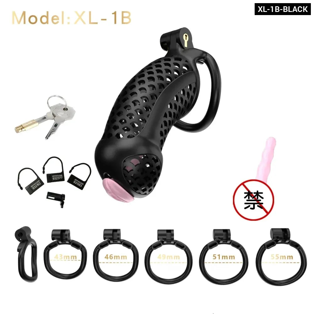 Large Male Chastity Cage Lightweight Plastic Cock Cage for Men for Bdsm