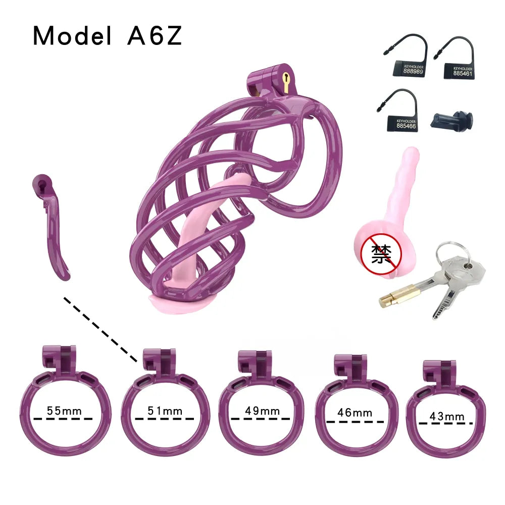 Lightweight Male Chastity Cage Plastic Cock Cage for Men for Bdsm