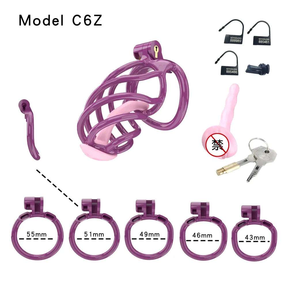 Lightweight Male Chastity Cage Plastic Cock Cage for Men for Bdsm