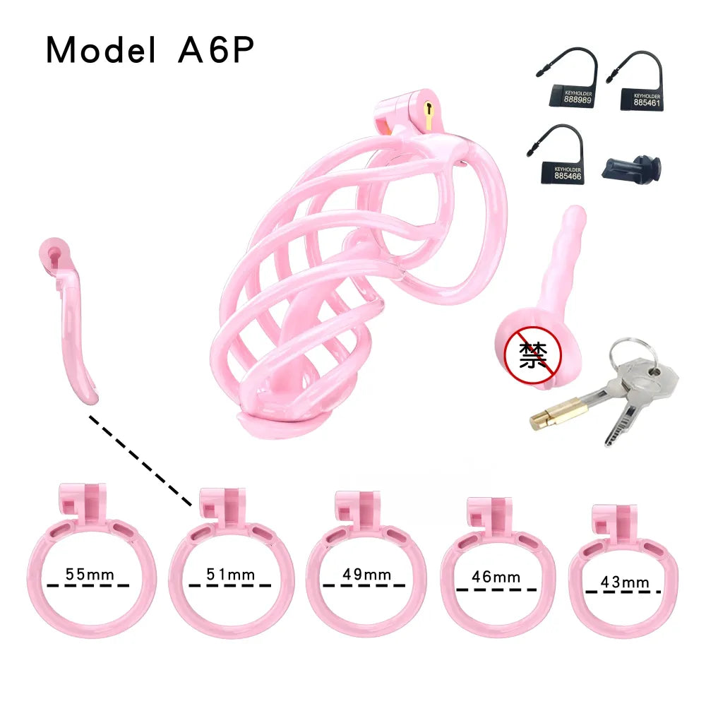 Lightweight Male Chastity Cage Plastic Cock Cage for Men for Bdsm