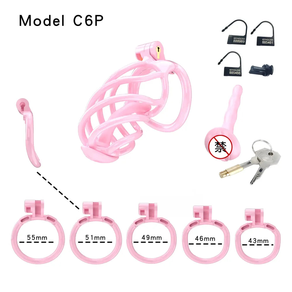 Lightweight Male Chastity Cage Plastic Cock Cage for Men for Bdsm