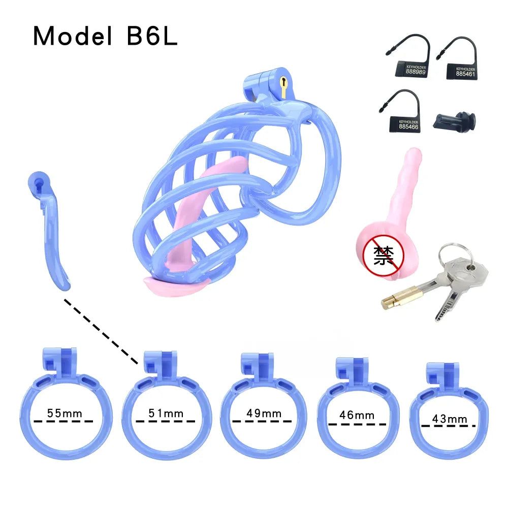 Lightweight Male Chastity Cage Plastic Cock Cage for Men for Bdsm