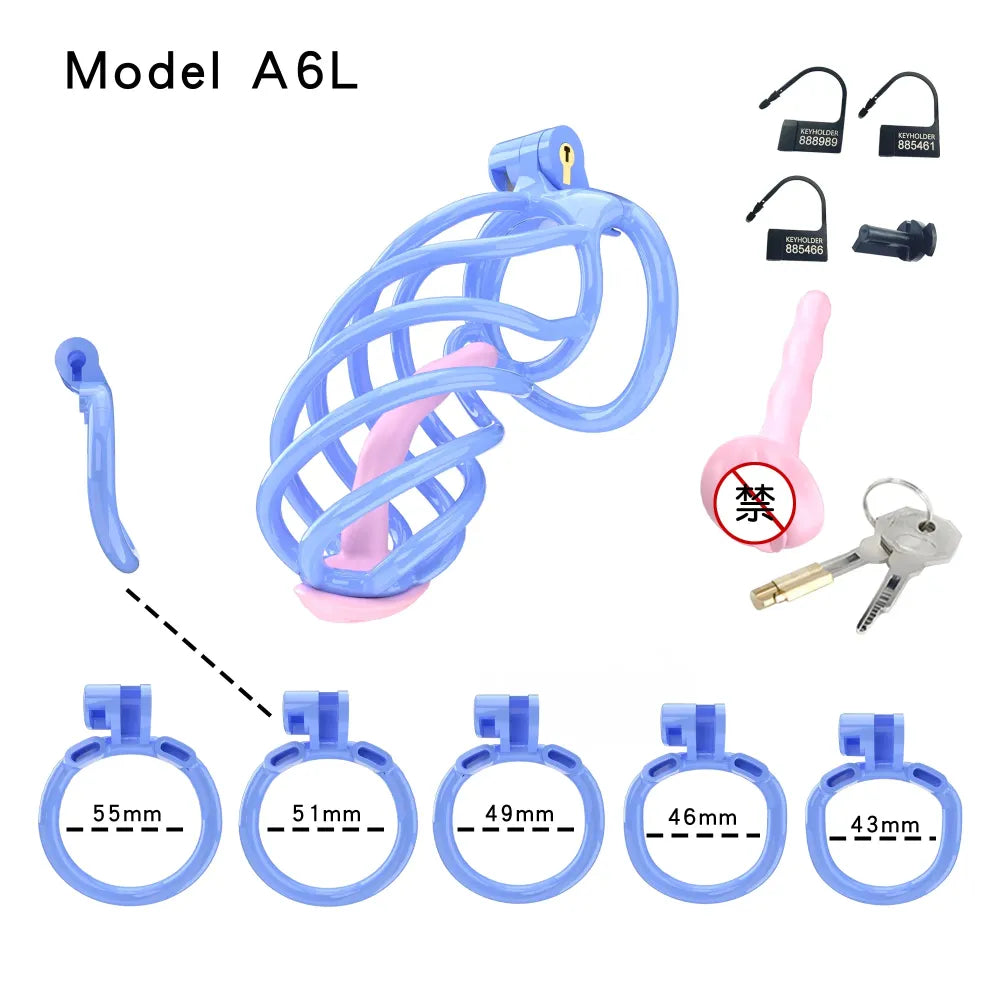 Lightweight Male Chastity Cage Plastic Cock Cage for Men for Bdsm