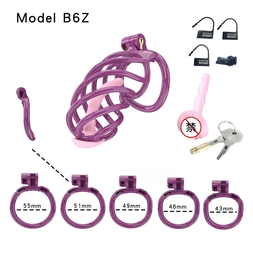 Lightweight Male Chastity Cage Plastic Cock Cage for Men for Bdsm